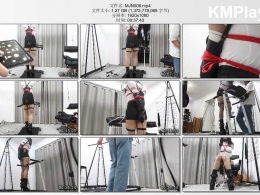 面具男伪娘_粉樱超痛苦17cm高跟靴电击跑步机