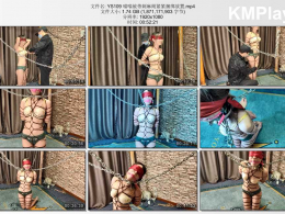 一绳所爱_喵喵被带刺麻绳紧紧捆绑放置