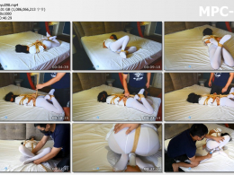 倔强原创_小羽白丝驷马放置挣扎