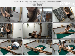 随心原创_单腿直立高吊  粗大木棍一字马空中劈叉 专业舞蹈演员的动作