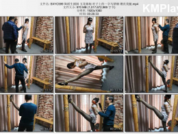 随心原创_舞蹈生圆圆 五花旗袍 柱子上的一字马禁锢 绷直美腿