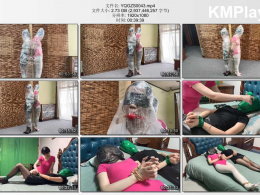 云雀工作室_没有赢家的游戏 下集 双人保鲜膜捆绑全包 致敬经典韩剧片段