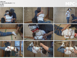 象人工作室_人妻Miya日式并腿紧缚驷马吊缚