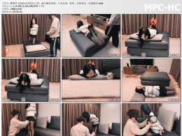 贝特原创_高颜值女神黑丝白领 驷马捆绑放置 口水直流 鼻钩 丝袜套头 美颜破坏