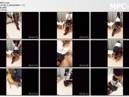 九尾少女_自铐后钥匙掉落脱出失败 被歹徒全身加重拘束再强制调教 最后惨被用狗链牵走