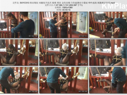 随心原创_黑衣绳奴 双腿张开高吊 股绳 黑丝 金色高根 白色超薄丝巾蒙面 呻吟迷离 刺激痛苦享受