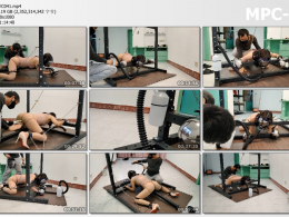 浅浅原创_金属拘束架系列07 圆形牢固手球的里面封闭着母狗的小爪