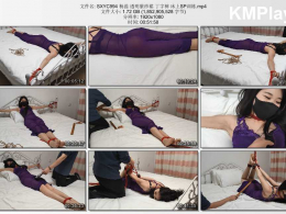 随心原创_杨蕊 透明紫纱裙 丁字裤 床上SP训练