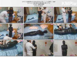 我的媳妇_连身黑丝胶带木乃伊