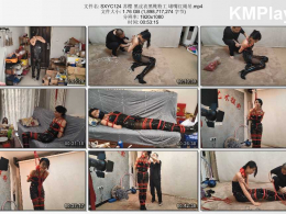 随心原创_苏樱 黑皮衣黑靴特工 堵嘴红绳吊