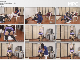 绿帽学院 Cosplay玛修女仆 女女白丝奶油 舔脚喂食 双手吊鞭打 lolita 女王