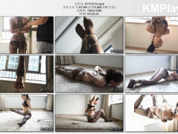 逍遥原创_佟娅豹纹内衣捆绑 倒吊+驷马+绳裤+镣铐+悬吊 经典绳艺