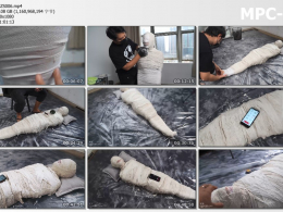 闪闪工作室_石膏绷带木乃伊 坚硬的牢笼 全程内置入体震动玩具