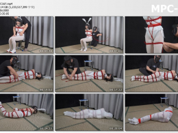 象人工作室_小0白兔女郎直臂蛇缚 双层丝袜全包放置