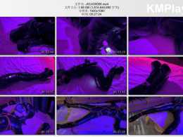 JIOJIO原创_JIOJIO的黑色乳胶衣 皮具拘束 放置震动