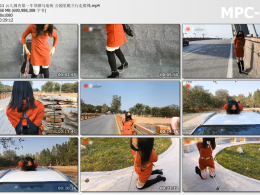 HD飞天原创_云儿国内第一车顶驷马逛街 公园里跪立行走股绳