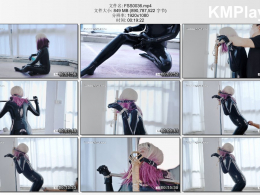 FSS工作室_乳胶小姐姐的强口固定与墙高实验01 乳胶 连颈枷 全包 紧身衣 强制道具 放置 强制BJ 强制训练 强高 固定