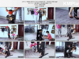 樱束原创_搜查官头部全封踮脚吊缚，型架固定调教