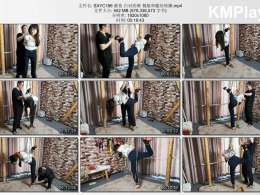 随心原创_紫依 白衬西裤 极限单腿吊转圈