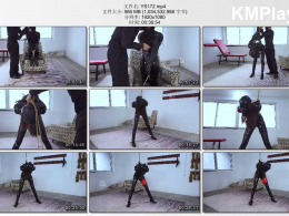 樱束原创_Shirley全头套第二部 雪妮搜查官，后手皮手套反手吊强制