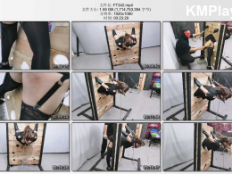 HD飞天原创_为骚奴精心自制了一台多功能拘束架，禁锢后玩具多次不停地玩弄，G潮失禁