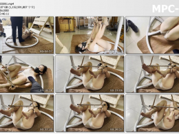 缚予原创_线下真实调教之墨依强制分腿并手脚吊缚放置 羞耻分腿吊缚 踩踏羞辱 羽毛TK挠脚挠痒