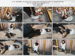 随心原创_小稚 透明白衬衣 亮点黑丝 枷锁 迟茹分腿 震动 电极片 柱子跪地的煎熬