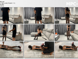 涵涵特辑 黑丝高跟美女镣铐驷马 口球堵嘴 棒棒刺激高C 捆绑束缚