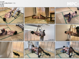 涵涵特辑_女M黑丝内衣后手观音紧缚挣扎 口舌侍奉前后夹击