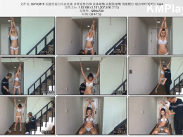 随心原创_长腿雪柔白内衣丝袜 多种姿势吊绑 丝袜堵嘴 高根鞋堵嘴 残酷鞭打 痛苦呻吟到哭泣