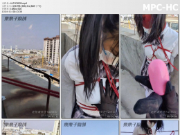 栗栗子原创_报复小M前女友02 天台多次强高 户外羞耻调教 捆绑 双马尾 白丝 JK