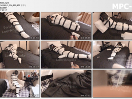 窒物者 木乃伊全包 白色胶带全包+黑色胶带加固 面罩+长时间木乃伊禁锢 强gao