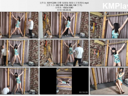 随心原创_苏樱 绿旗袍 极限火字形拷问