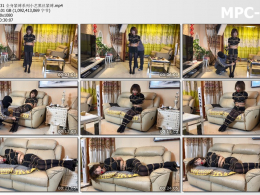 贝特原创_全身紧缚系列小艺黑丝紧缚