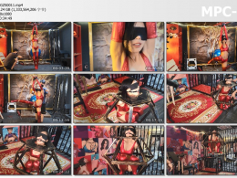 意之窗工作室_汤圆 胶衣女王装 极限垫脚尖站立鞭打 塞入狭小笼中