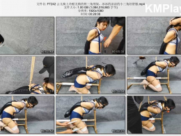 HD飞天原创_云儿骑上冷酷无情的铁三角刑架，冰冰的凉凉的小三角好舒服