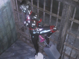 绳艺动画_《女间谍的监禁地狱02》乳胶女间谍被固定放置 享受着PJ的刺激同时还要忍受乳胶全包的紧紧束缚