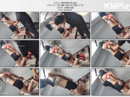 娜绳工作室_被镣铐折磨的青柠妹子浑身颤抖，但是还是解脱不了铁链的束缚，只能无助挣扎