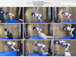 HD飞天原创_柔仙儿被绑起吊了起来，小嘴也被勒住，股绳深陷Y部，SP重击，强制电击TK