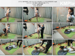 随心原创_小稚 灰衣五花大绑单腿吊 后手观音和极限驷马