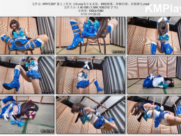 象人工作室 小0-cos美少女水星，M腿椅缚，单脚吊缚，直臂驷马