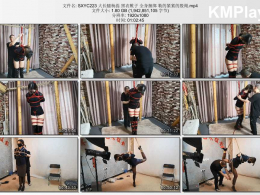 随心原创_大长腿杨蕊 黑衣靴子 全身捆绑 勒的紧紧的股绳