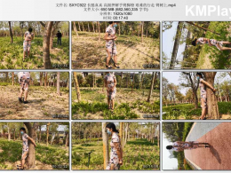 随心原创_长腿真真 高跟押解手铐脚镣 艰难的行走 铐树上