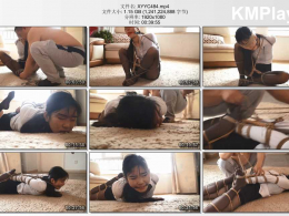 逍遥原创_直臂缚海老+蟹缚 绳子蒙眼勒嘴 捆绑脚趾