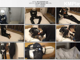 曼陀罗工作室_拘束衣 扎带配合强制拘束 给狗奴 佩戴肛塞尾巴