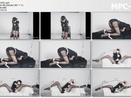 绿帽学院 日记少女 黑丝OL支架固定口球 开腿强高