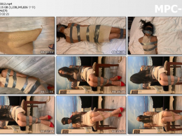 Sou1000_麻袋里的女人 胶带捆绑住大长腿 挣扎