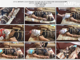 随心原创_七色丝巾蒙面滴水 多层包裹 浸透 茶几严密固定折磨 危险的窒息游戏