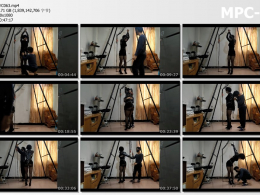 浅浅原创_束腰带强制收腰 脚枷开腿 单手套极限后手吊